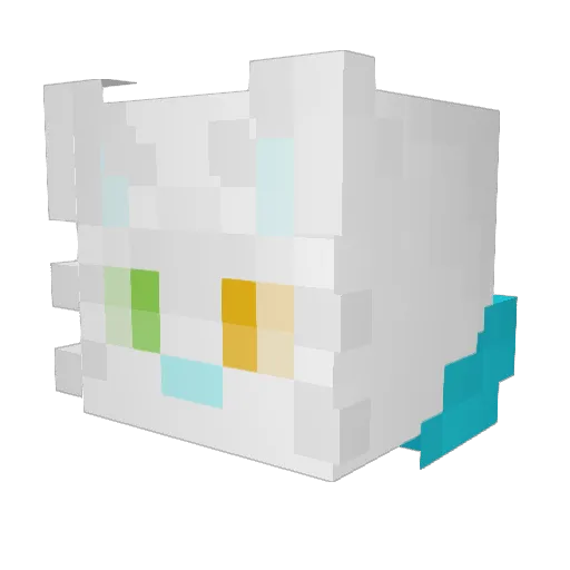 Stoolass Minecraft avatar head, 3D render