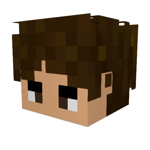 Stoop Minecraft avatar head, 3D render