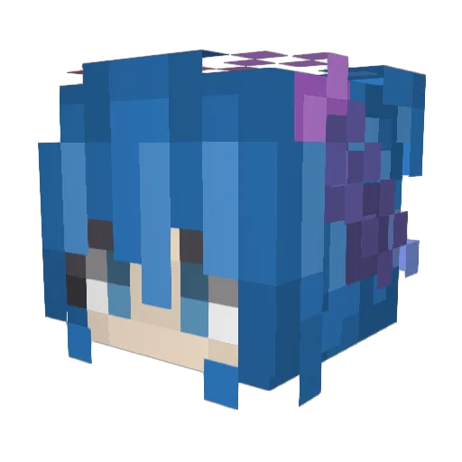 StopImScared Minecraft avatar head, 3D render