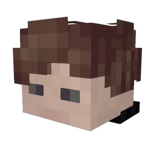 StopMouming Minecraft avatar head, 3D render