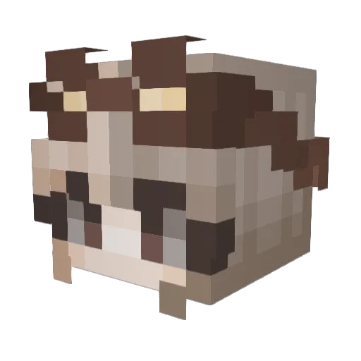 Stopining Minecraft avatar head, 3D render