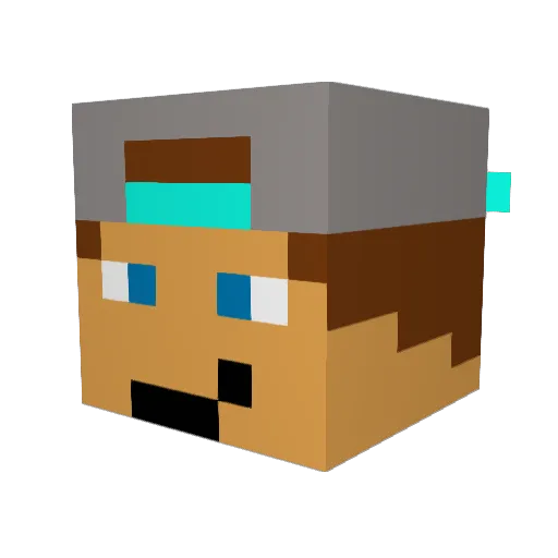 Stoppiie Minecraft avatar head, 3D render