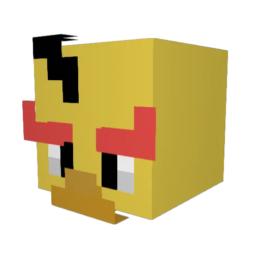 StoraA Minecraft avatar head, 3D render