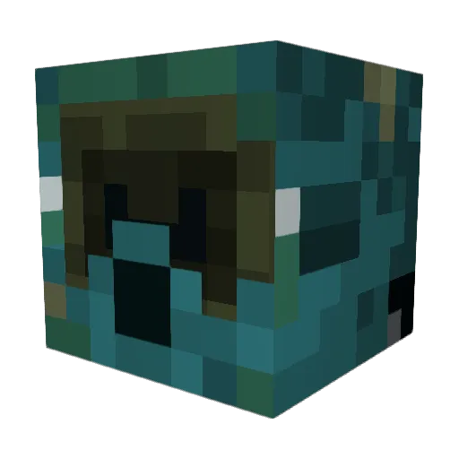 StorageContainer Minecraft avatar head, 3D render
