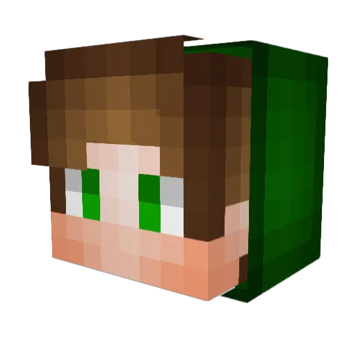 Storarty Minecraft avatar head, 3D render