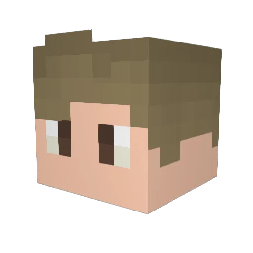 Storm23z Minecraft avatar head, 3D render