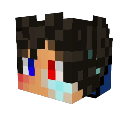StormDangers Minecraft avatar head, 3D render