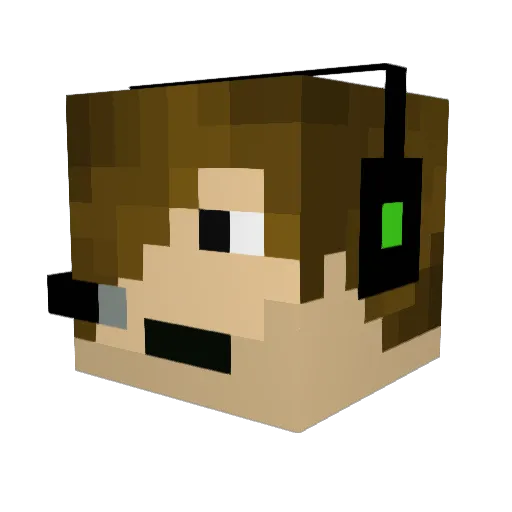 StormDoesGaming Minecraft avatar head, 3D render