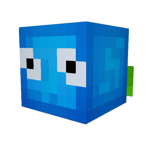 StormEunice Minecraft avatar head, 3D render