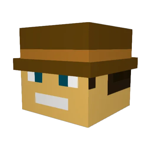 StormGuest Minecraft avatar head, 3D render