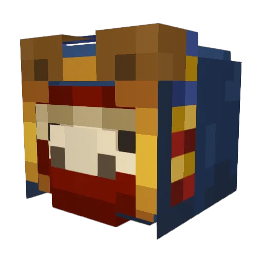 StormLama Minecraft avatar head, 3D render