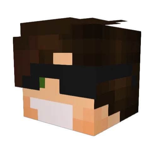 StormPowerZX Minecraft avatar head, 3D render
