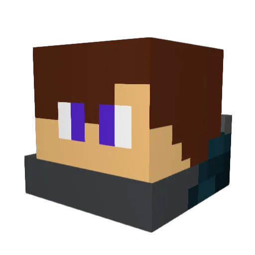 StormShadow73 Minecraft avatar head, 3D render