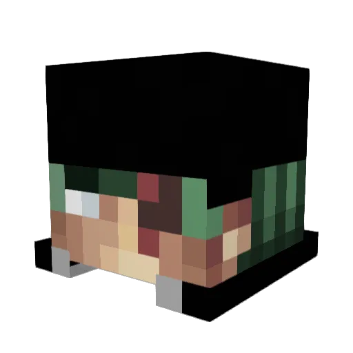 StormShooter Minecraft avatar head, 3D render