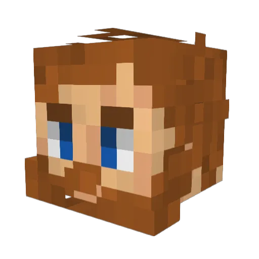 StormVex Minecraft avatar head, 3D render