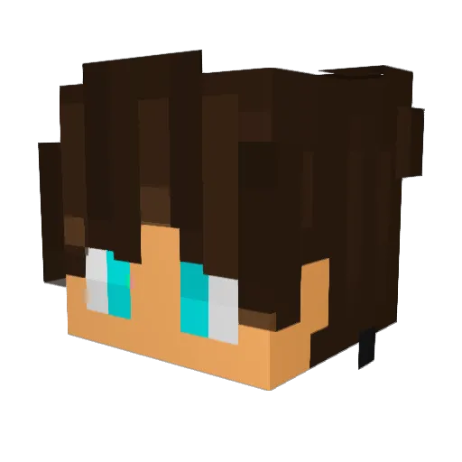 StormYT86 Minecraft avatar head, 3D render