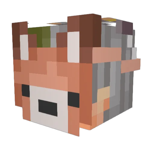 Storm_weathered Minecraft avatar head, 3D render