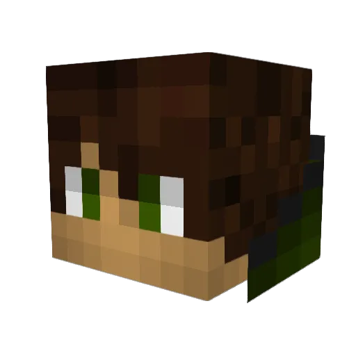 StormedFour Minecraft avatar head, 3D render