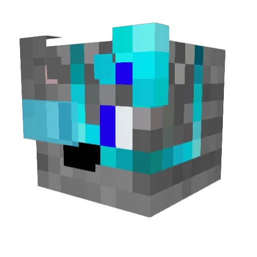 Stormgaze_ Minecraft avatar head, 3D render