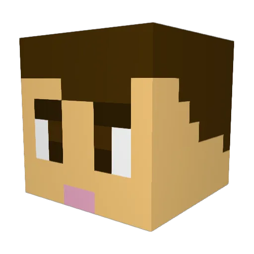 Stormita Minecraft avatar head, 3D render