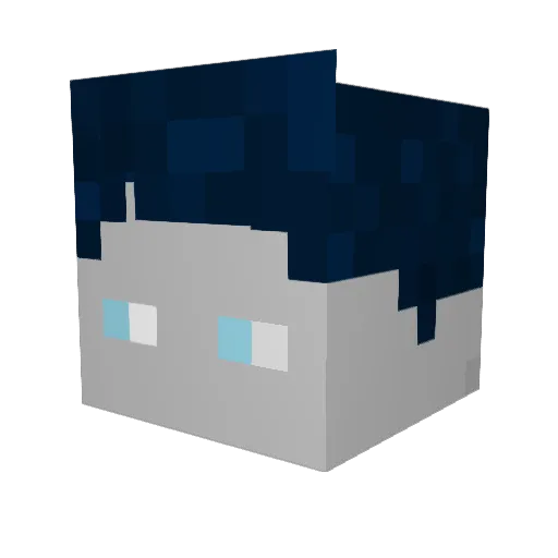Stormkobi Minecraft avatar head, 3D render