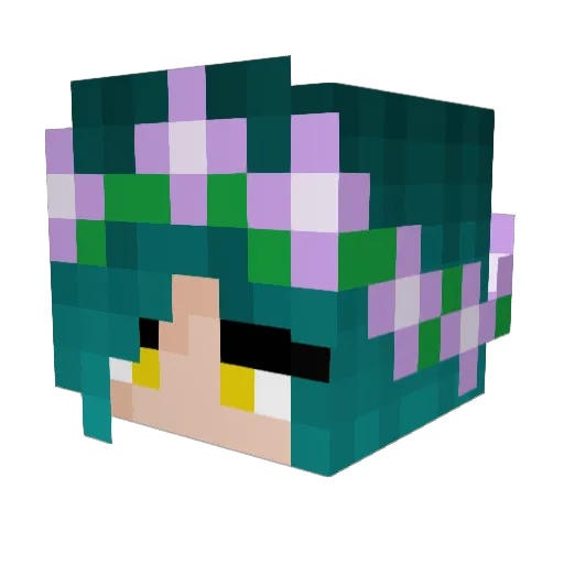 Stormlily614 Minecraft avatar head, 3D render