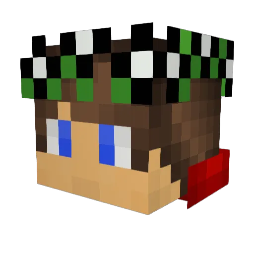 Stormouth Minecraft avatar head, 3D render