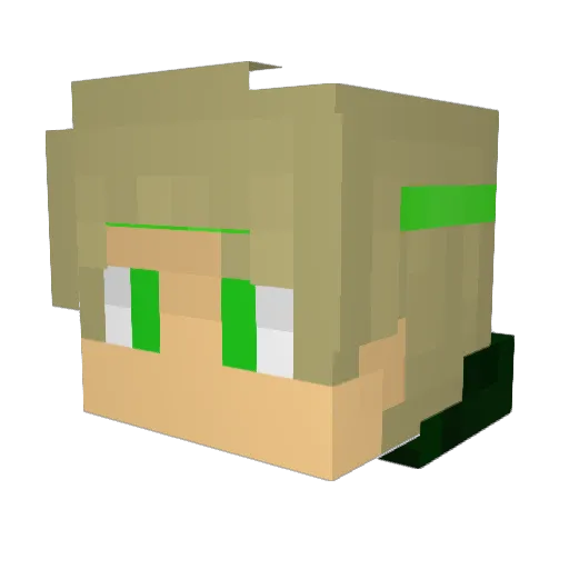 Stormstrikes Minecraft avatar head, 3D render