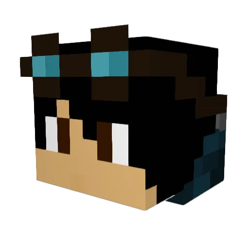 Stormtrix Minecraft avatar head, 3D render