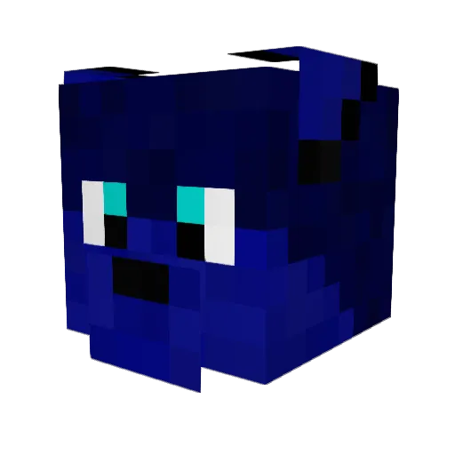StormyTheWolf Minecraft avatar head, 3D render