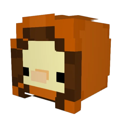 Stormylicious Minecraft avatar head, 3D render