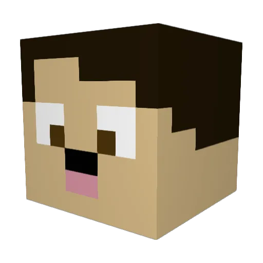 Storom32 Minecraft avatar head, 3D render