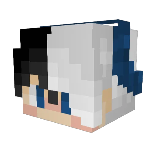 StoryAir Minecraft avatar head, 3D render