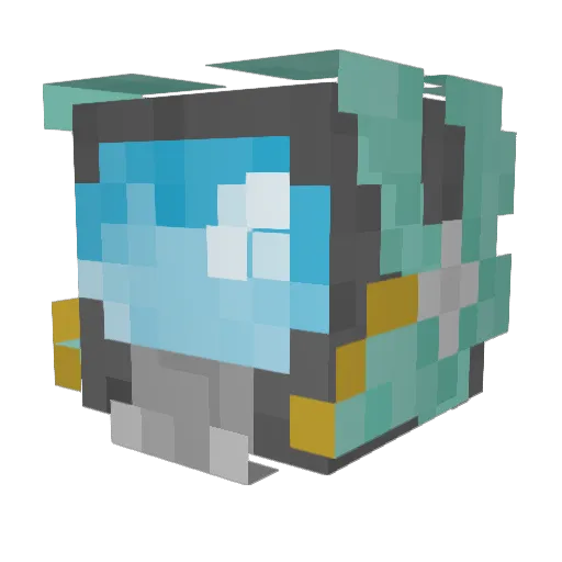 StoryGhost Minecraft avatar head, 3D render