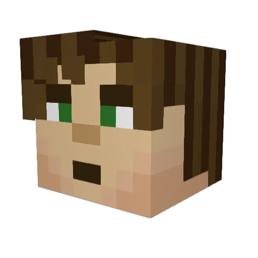 Story_mod Minecraft avatar head, 3D render