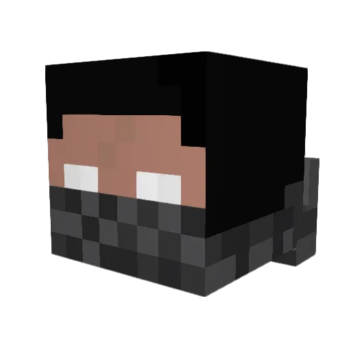 Stourma Minecraft avatar head, 3D render