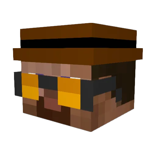 Stoutey Minecraft avatar head, 3D render