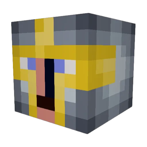 Stouttt Minecraft avatar head, 3D render