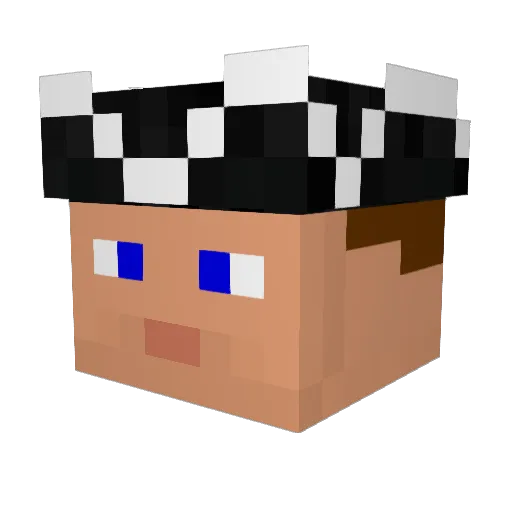 Stqrved Minecraft avatar head, 3D render