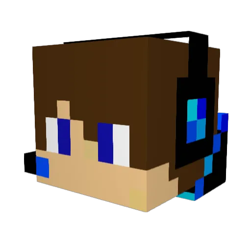 Str1tle Minecraft avatar head, 3D render