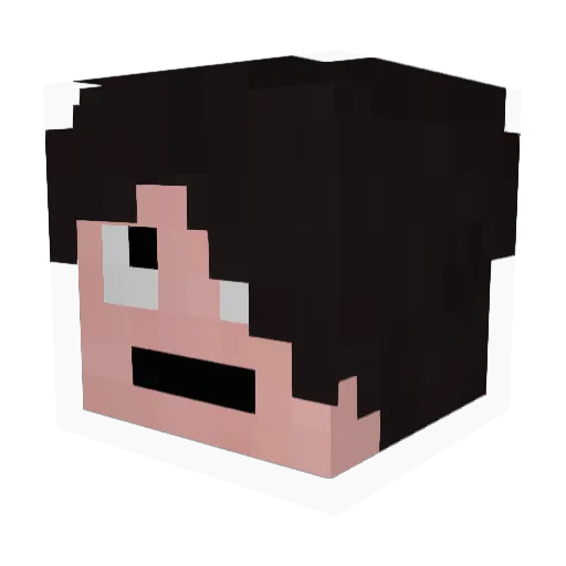 Str4ky Minecraft avatar head, 3D render