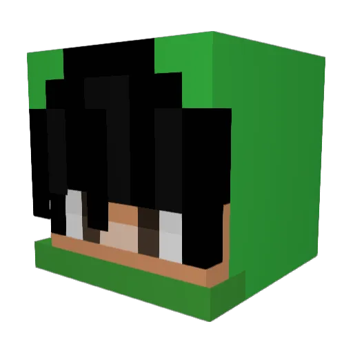 StraaxQc Minecraft avatar head, 3D render