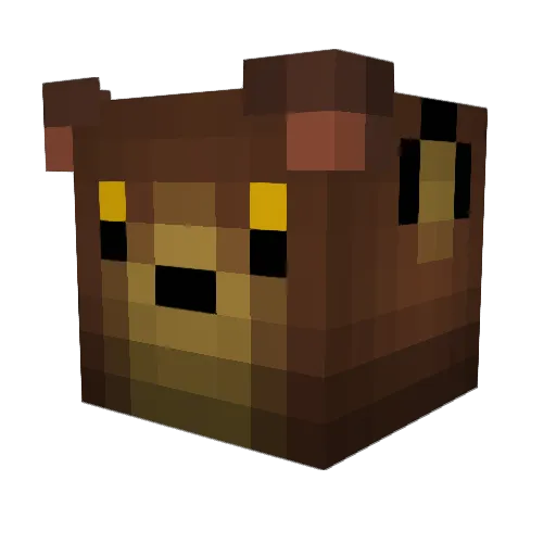Straeuselbaer Minecraft avatar head, 3D render