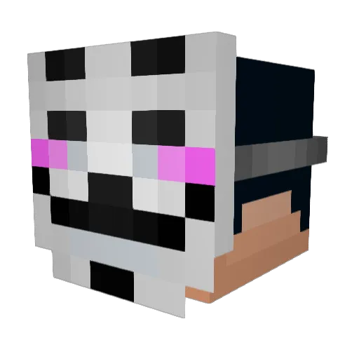 Straey Minecraft avatar head, 3D render