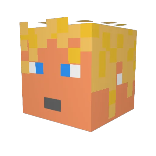 StrafeAlt4 Minecraft avatar head, 3D render