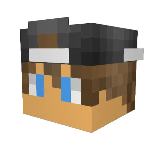 StraferYOU Minecraft avatar head, 3D render