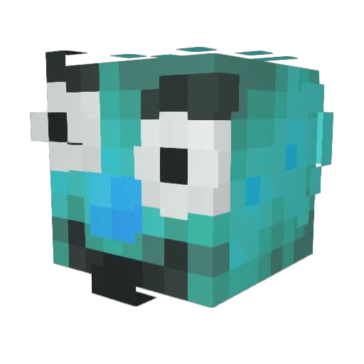 Straghy Minecraft avatar head, 3D render