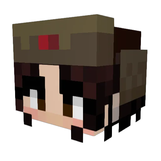 Stragoii Minecraft avatar head, 3D render