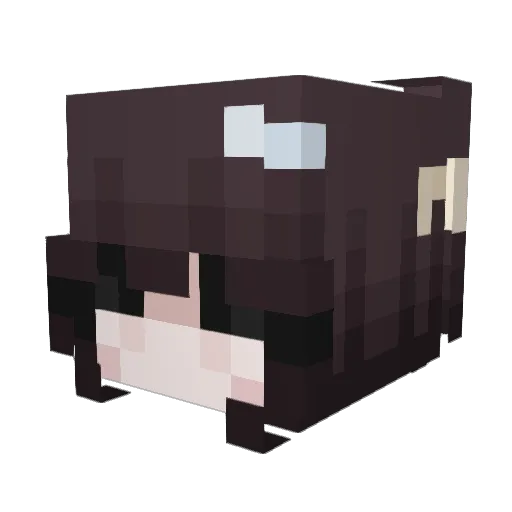 Strahlend Minecraft avatar head, 3D render