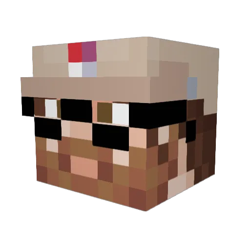 StraightBoolin20 Minecraft avatar head, 3D render